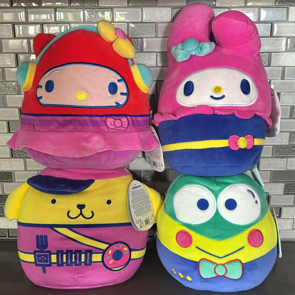 Squishmallows Sanrio KAWAII ARCADE Collection / 8”/ Set Of 4 Limited Edition NEW